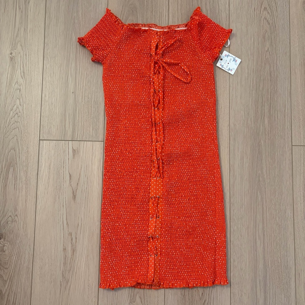 Orange Polka Dot Dress
